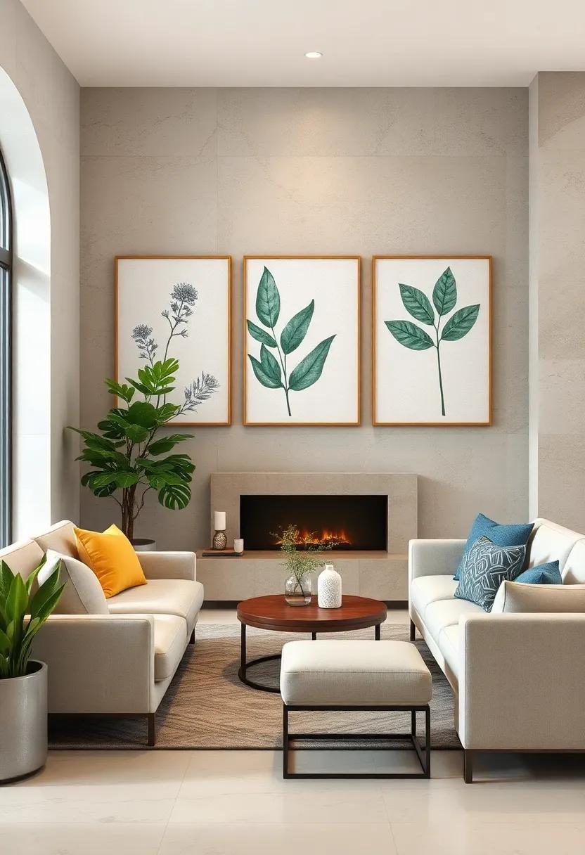 Monochrome‍ Leaf Prints: Simple black-and-white leaf sketches provide a modern, minimalistic touch that complements various decor styles