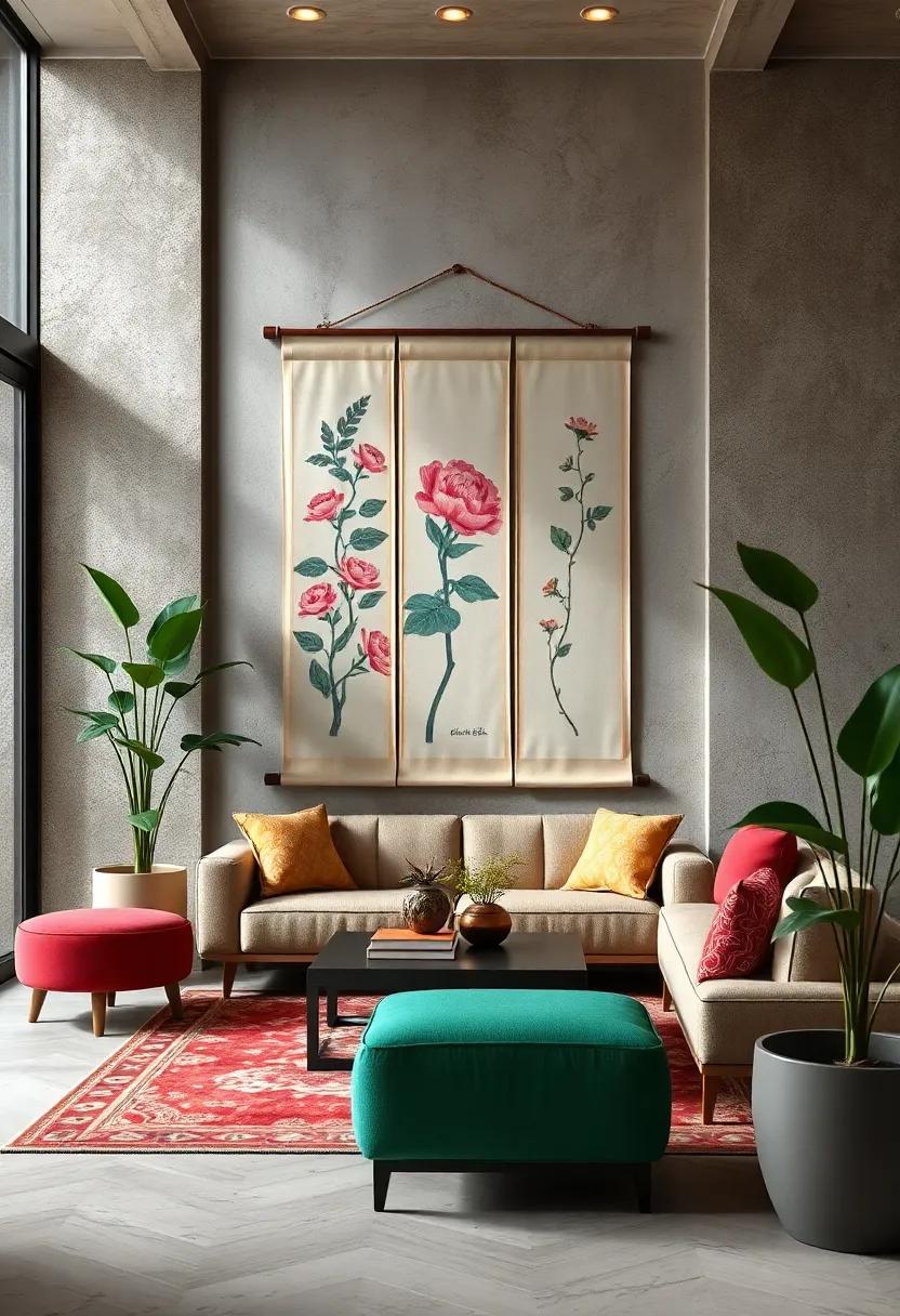 Hanging Botanical Scrolls: Traditional scroll-style prints⁤ bring an Asian-inspired natural aesthetic‍ that is‌ both elegant and calming