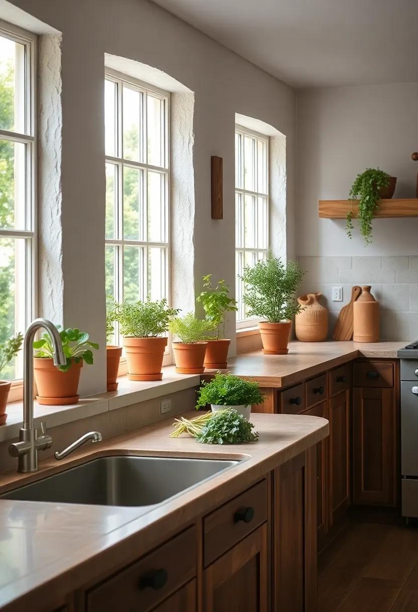 display Fresh ‌Herbs in Terra ⁢Cotta‌ Pots on​ Windowsills