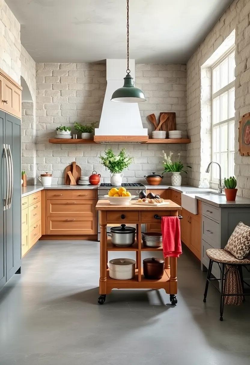 Place a Classic ⁢clawfoot ⁣Kitchen Cart for ⁢extra Prep space