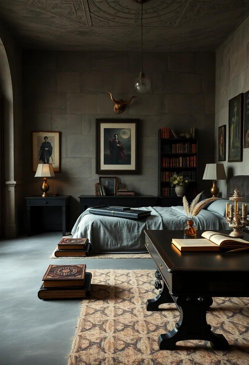 Aged Leather Journals and Quills Artfully Displayed⁤ on Desks