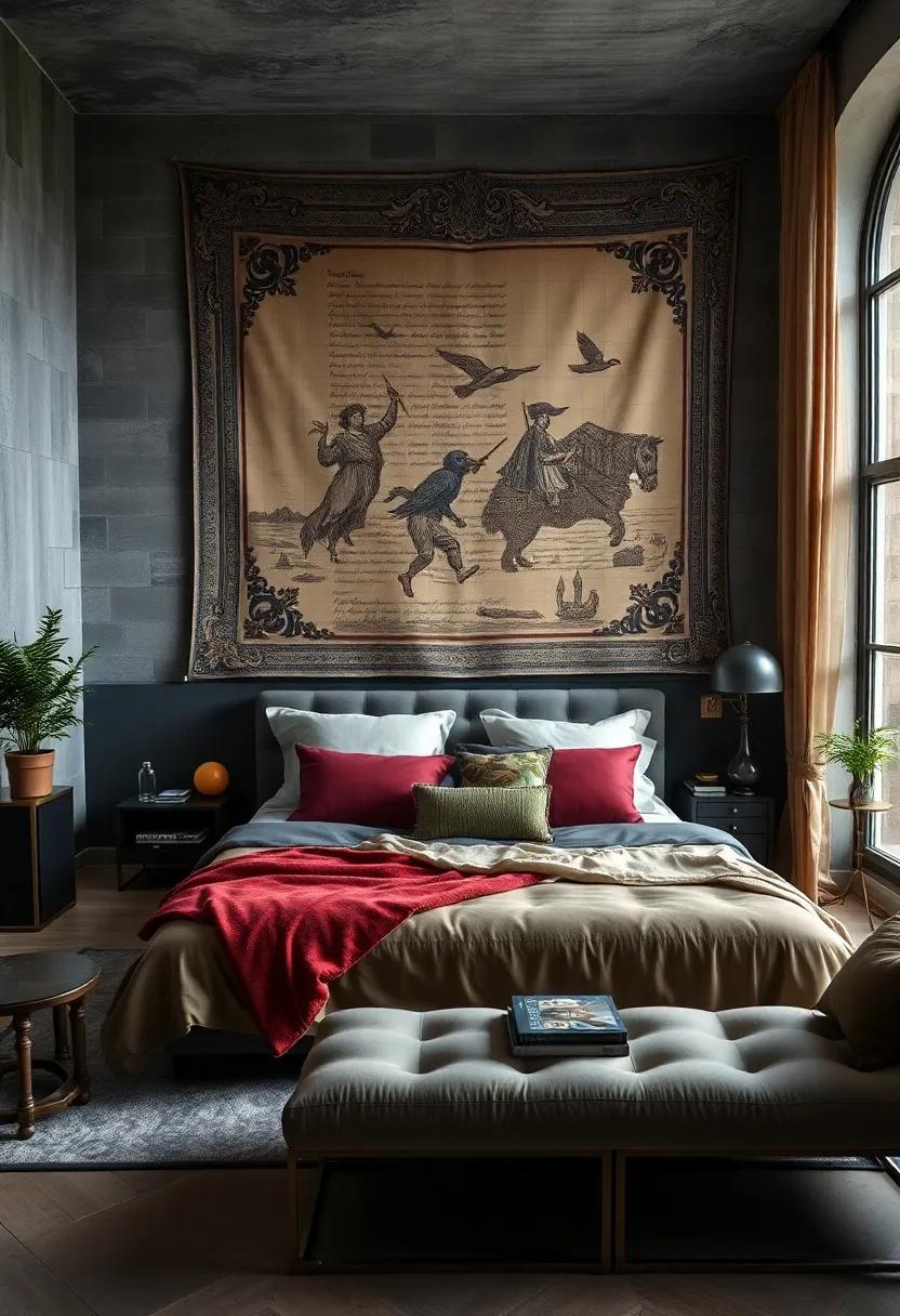Tapestries with‌ Toned-Down Historical Motifs for Wall Art