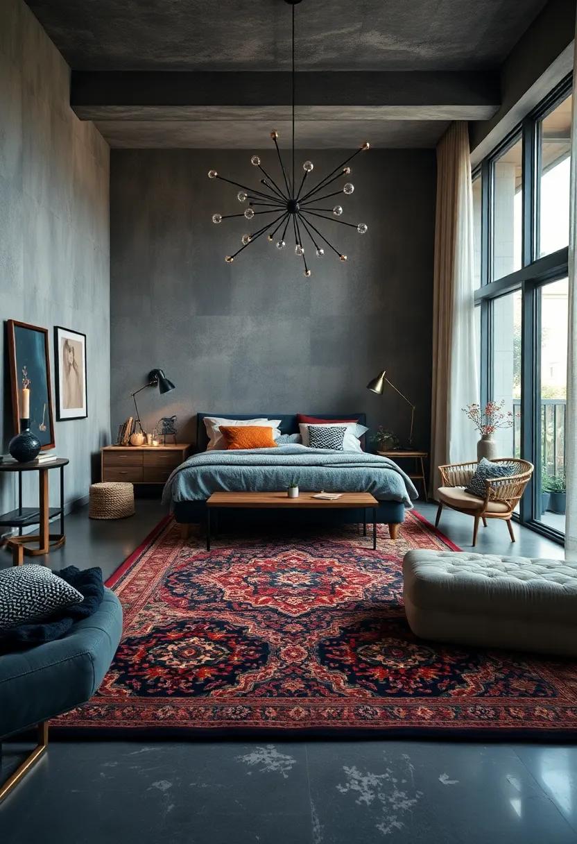 Vintage Persian Rugs Layered‌ for Texture and Warmth