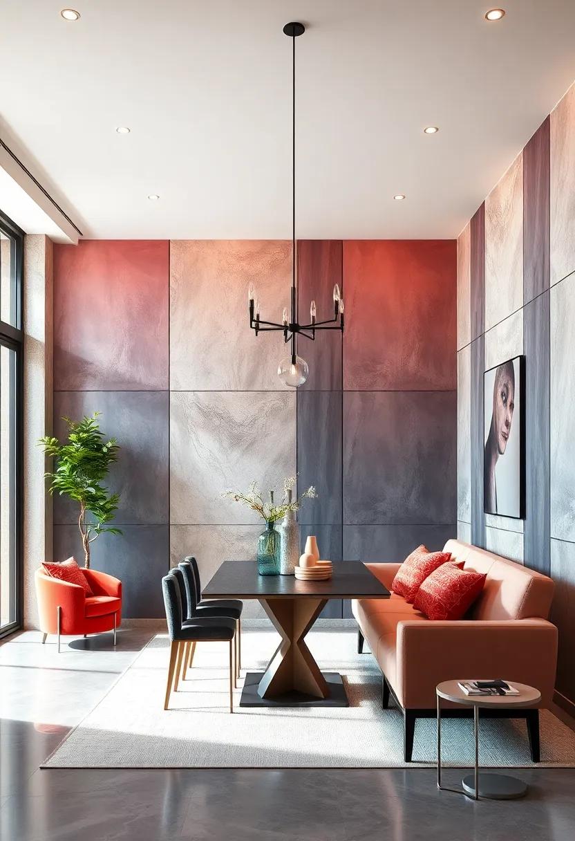 Painted Ombre Panels: Gradual ‌color transitions adding‌ visual‌ depth and intrigue