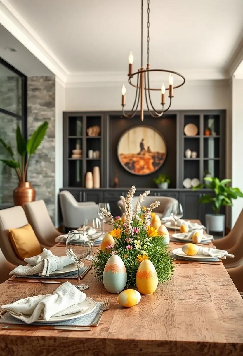 Hand-Painted Ceramic Easter Egg Place ⁣Cards