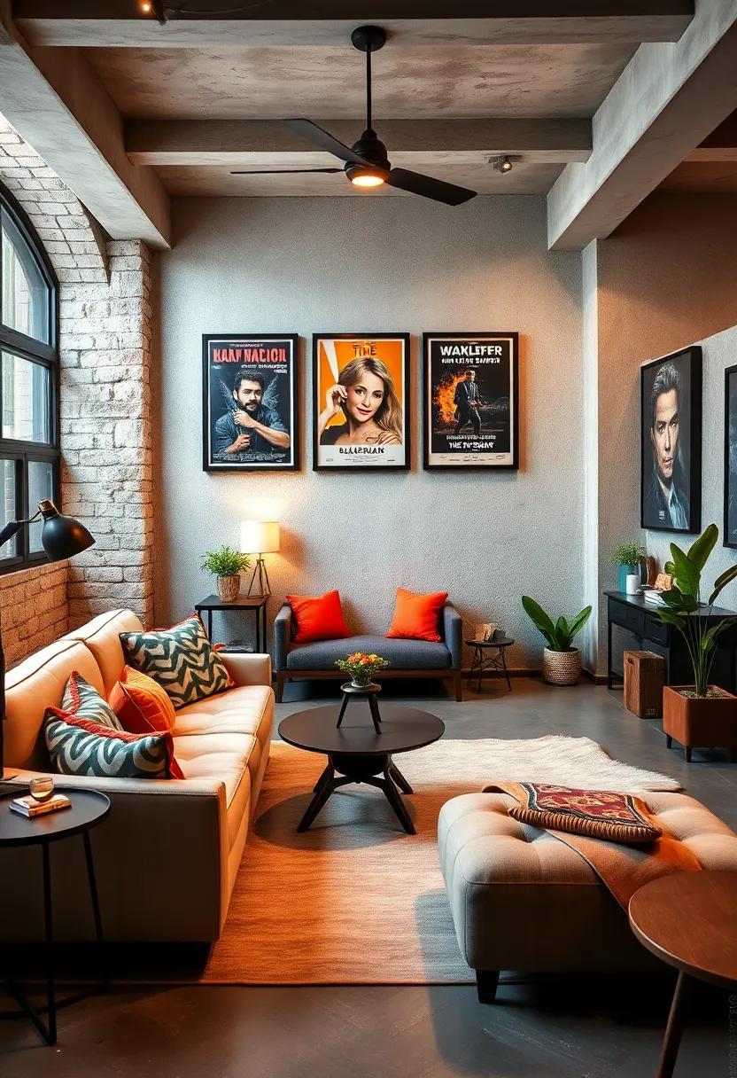 Frame vintage movie posters in bold, glossy black frames for a cinematic flair