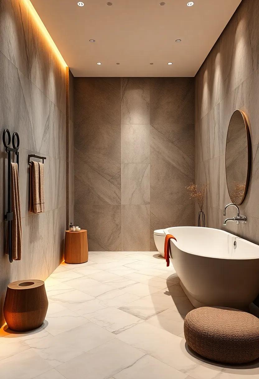 Heated marble floors​ paired with‌ underfloor lighting to create warmth and ambiance