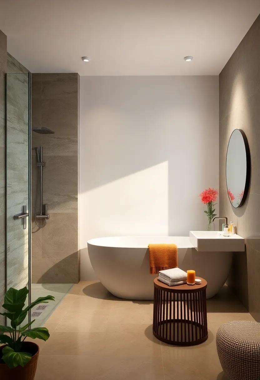 Rainfall showerhead combined with a⁤ built-in ‌steam sauna ⁤for a holistic spa experience