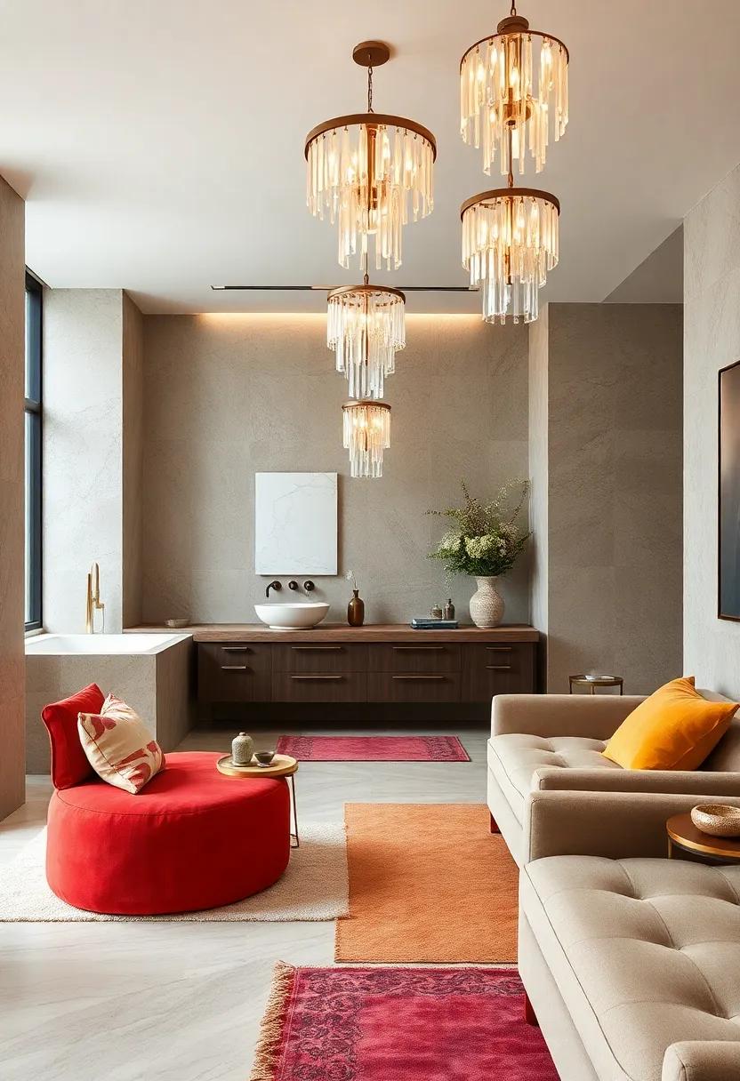 Statement chandeliers ‍crafted from natural ‌crystals to add a touch of glamour