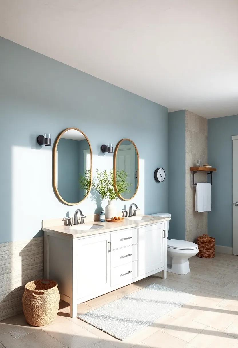 Coastal Farmhouse Vibes with Soft Blues and Natural‍ Textures