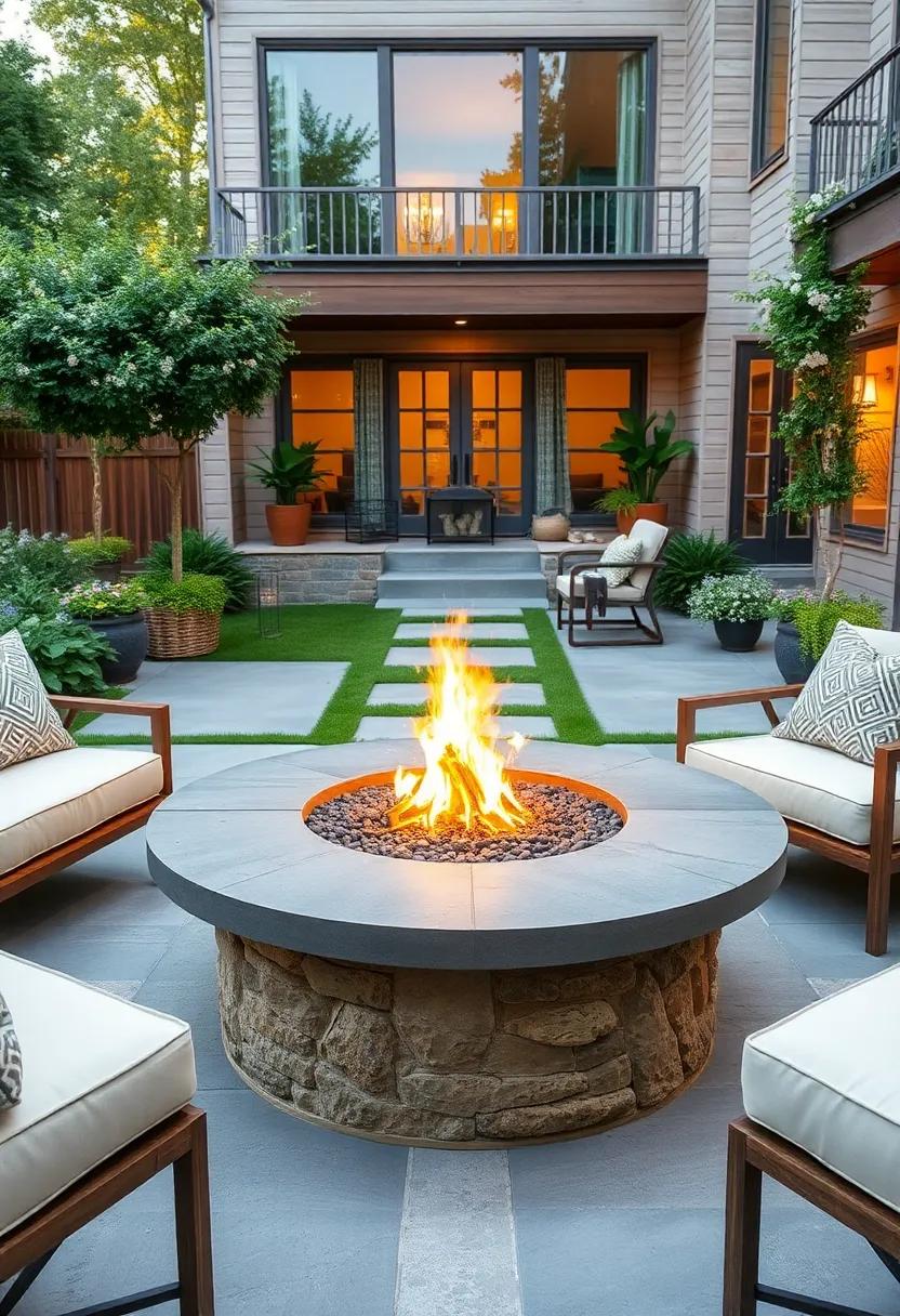 Fire bowl Table with a Removable Grill Top for Outdoor Cooking