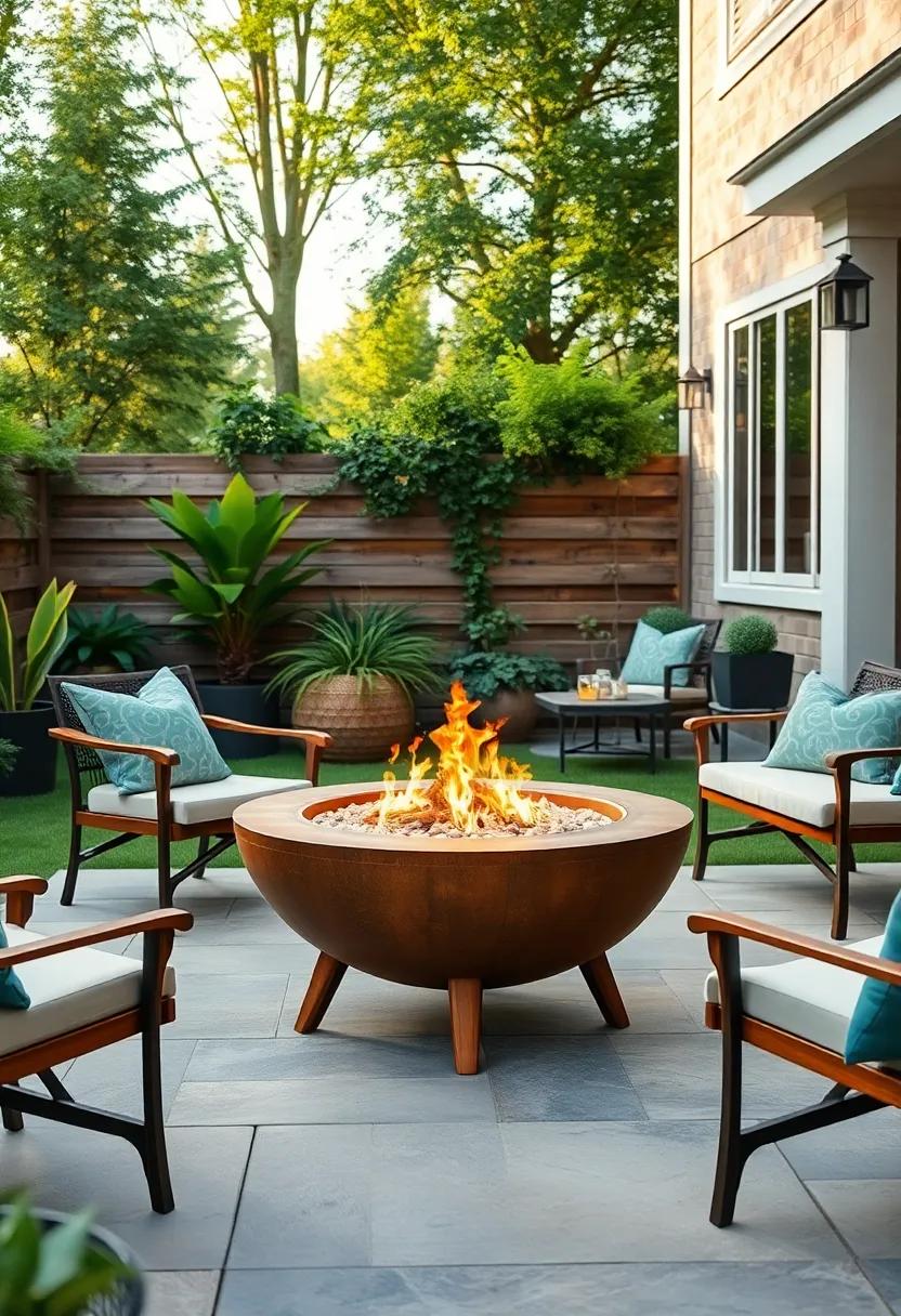 Portable Fire Bowl Table with Foldable Legs for Easy Storage