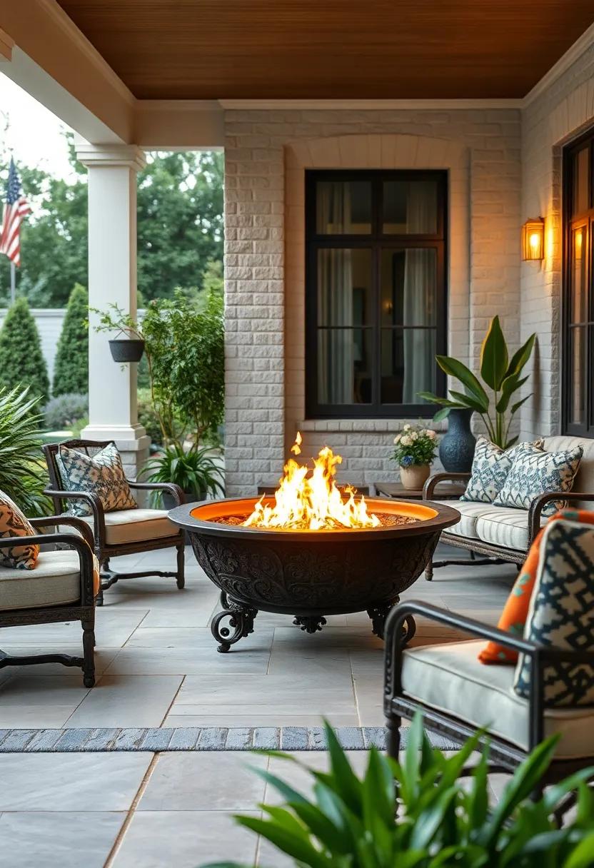 Large Cast Iron Fire bowl Table with Ornate Filigree Design