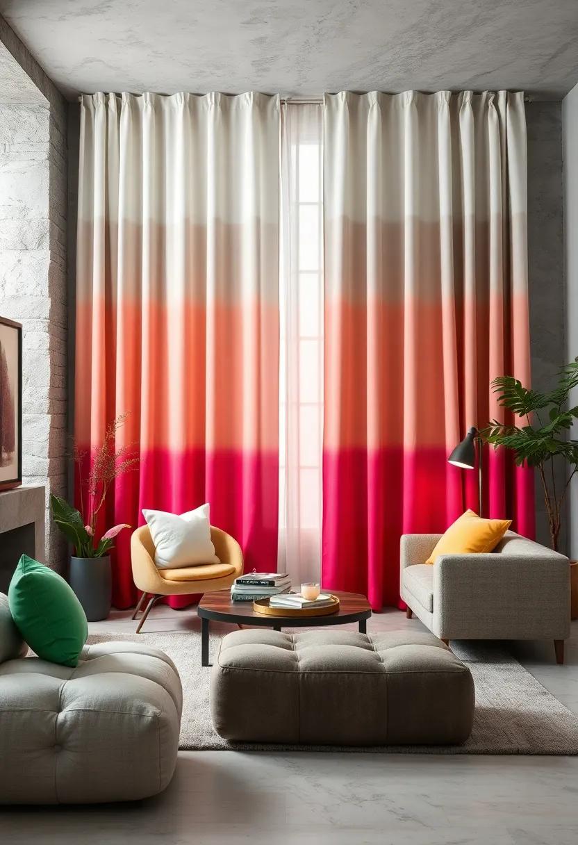 Ombre⁤ Curtains That ‌Transition from ⁢Soft to Bold