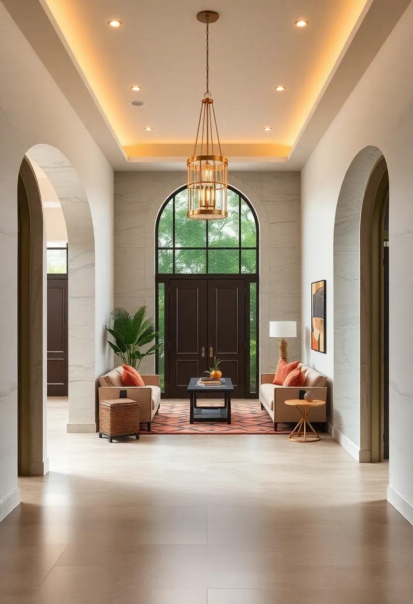 Luxurious gold pendant lighting instantly⁤ elevates the ambiance of your entryway,adding‌ a warm,opulent glow