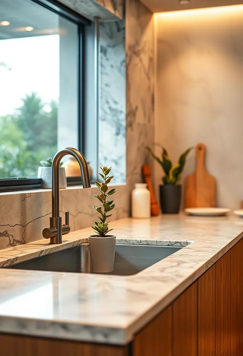 Place a small potted plant or succulent near⁣ the sink to bring a‌ hint of greenery to your space