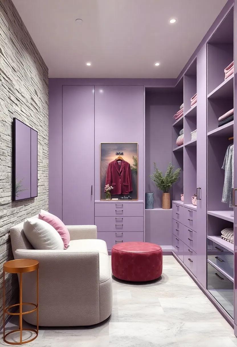 Soft Lavender Luxury: A muted purple that blends tranquility with a touch of playful sophistication