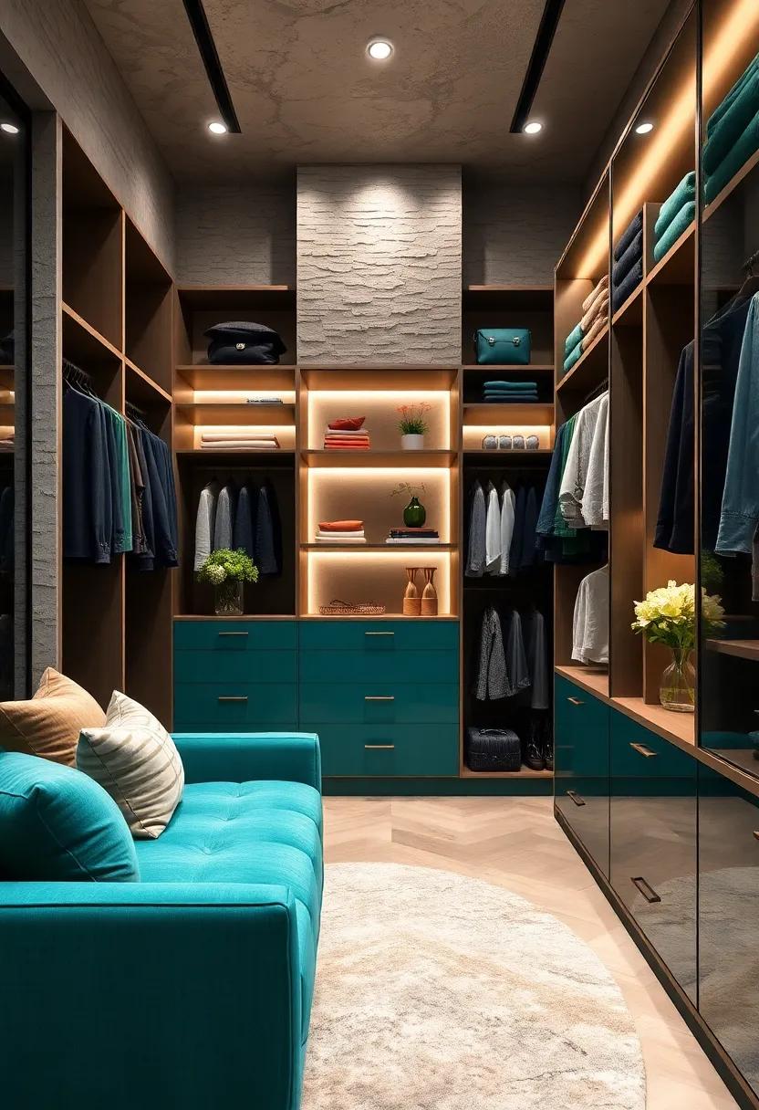 Bold Teal Statement: Vibrant and unique,teal adds a surprising burst of color and personality to your closet