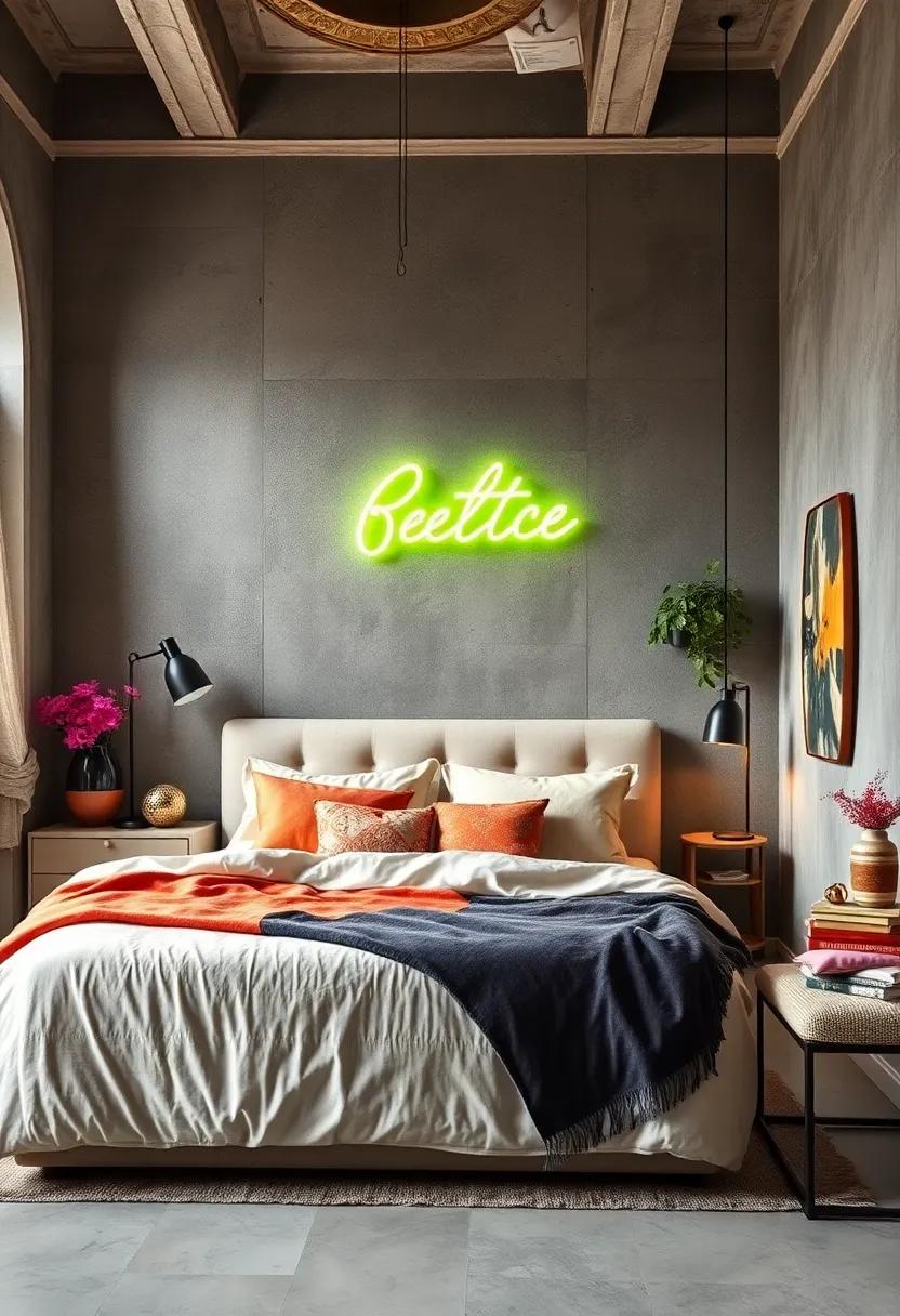 Bring in Unexpected elements Like Metallic Accents or Neon Signs