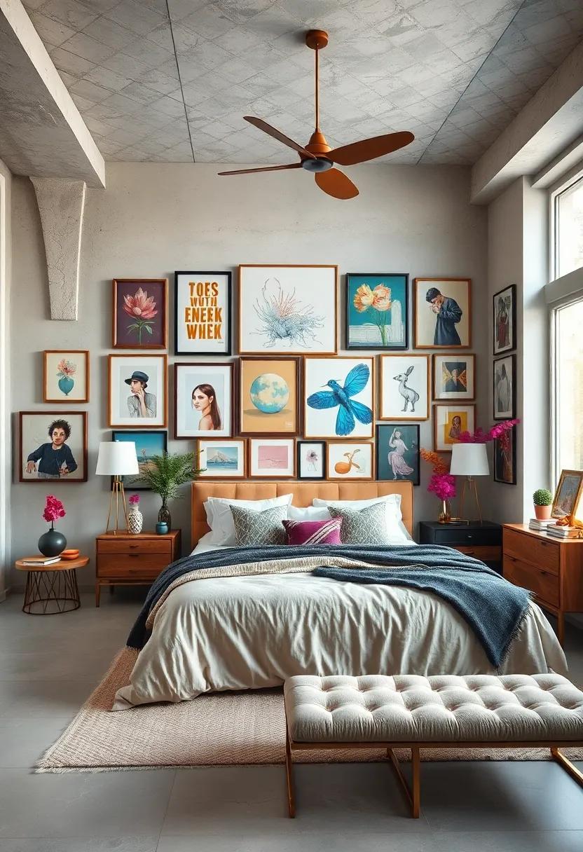 Display an Array of Artwork in Different Styles and Frames