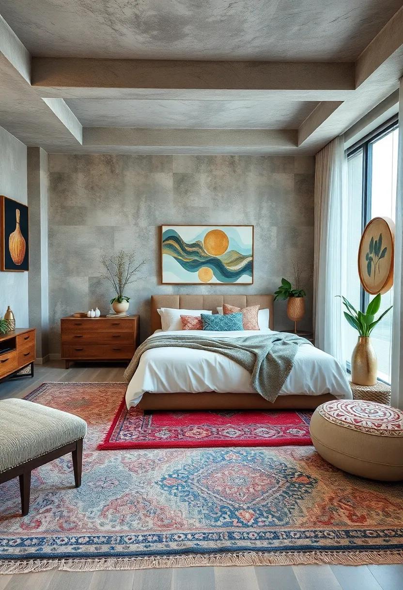 Layer Multiple Rugs to Add Texture and Define Separate Zones