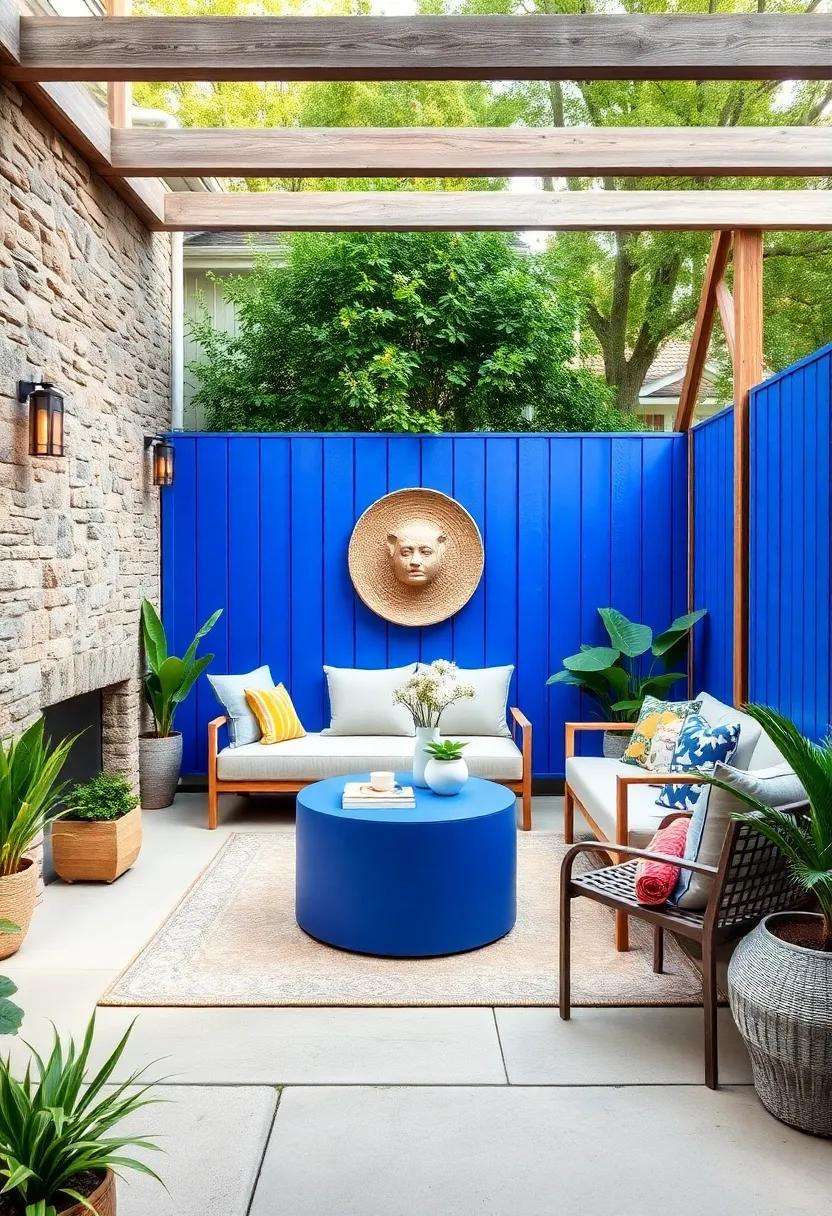 Bright ⁤cobalt blue‌ panels make​ a striking statement, perfect ⁤for adding a cool, refreshing vibe to any‍ garden space