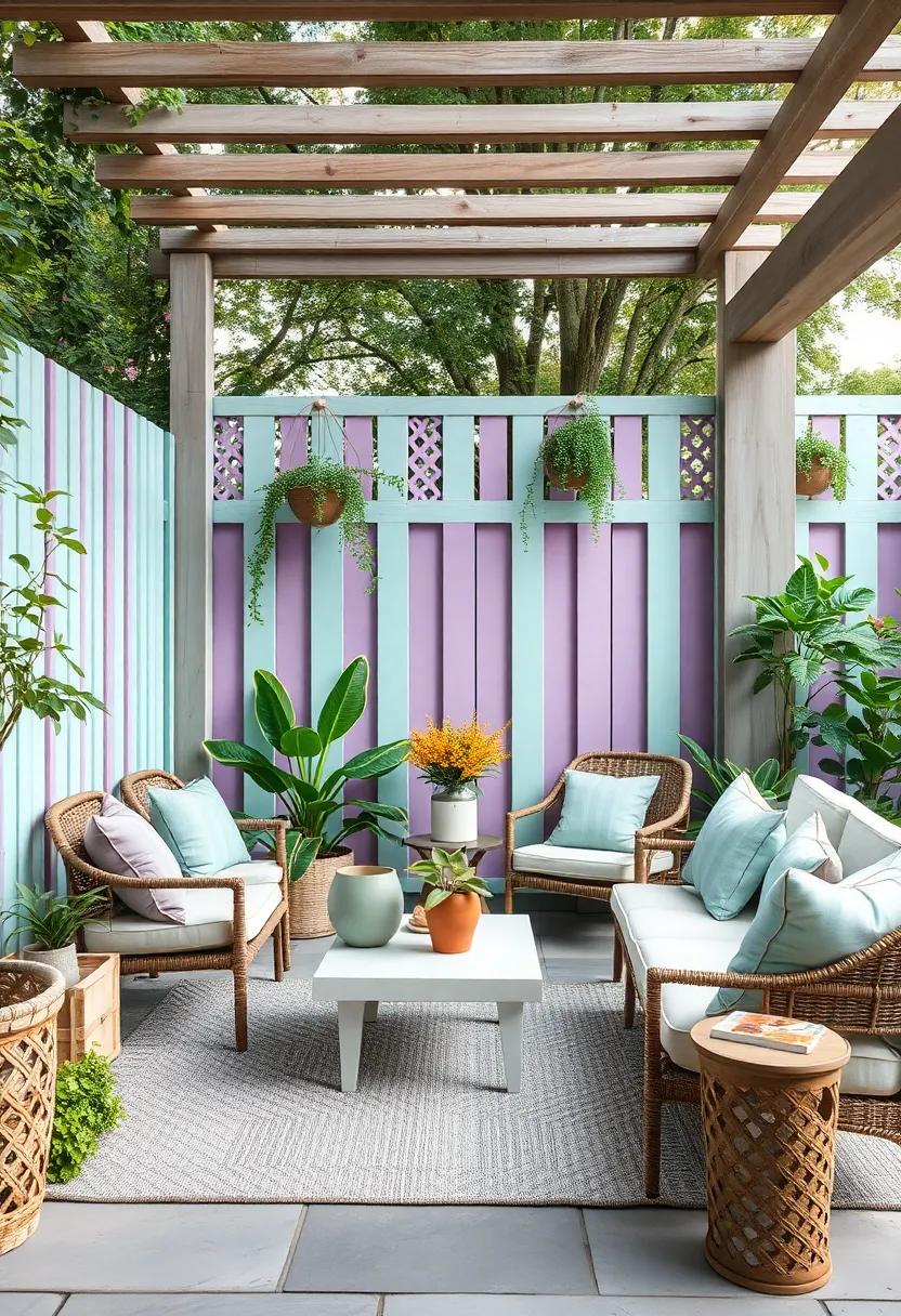 Lavender ⁤and mint stripes paired with delicate gold⁣ leaf details introduce a ‌soothing palette with ⁤a‌ touch of luxury