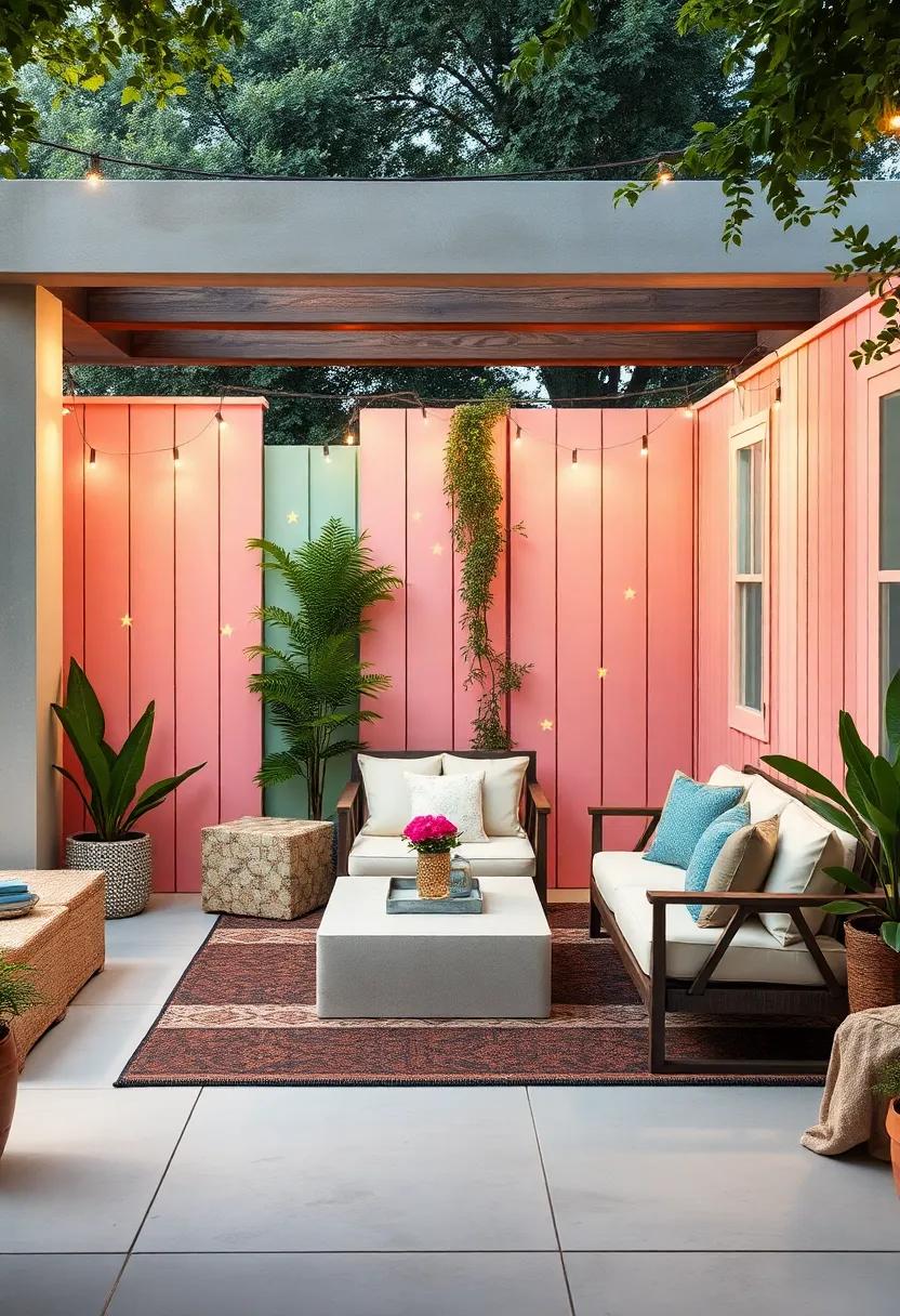 Pastel ombre ​panels adorned with tiny star motifs create a dreamy,celestial feel perfect for ⁤evening garden gatherings