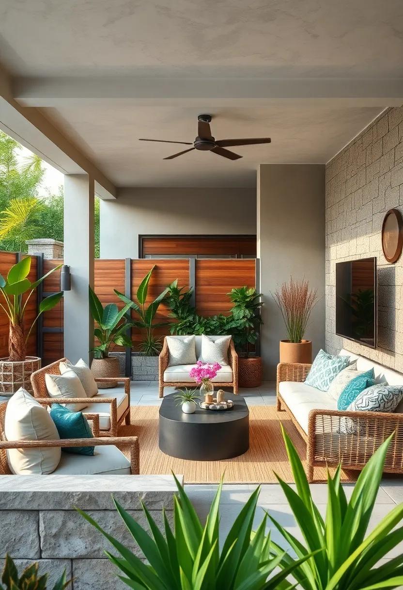 Mixed Material Walls: combine ​wood, metal, and stone elements to create visually dynamic partitions