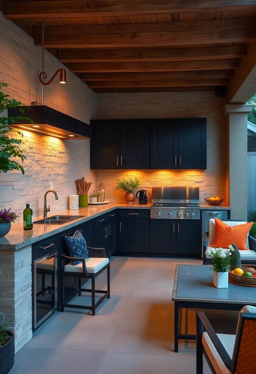 Dark Charcoal‌ Cabinets with⁤ Under-Cabinet Lighting to Create Ambiance ⁣and Visibility