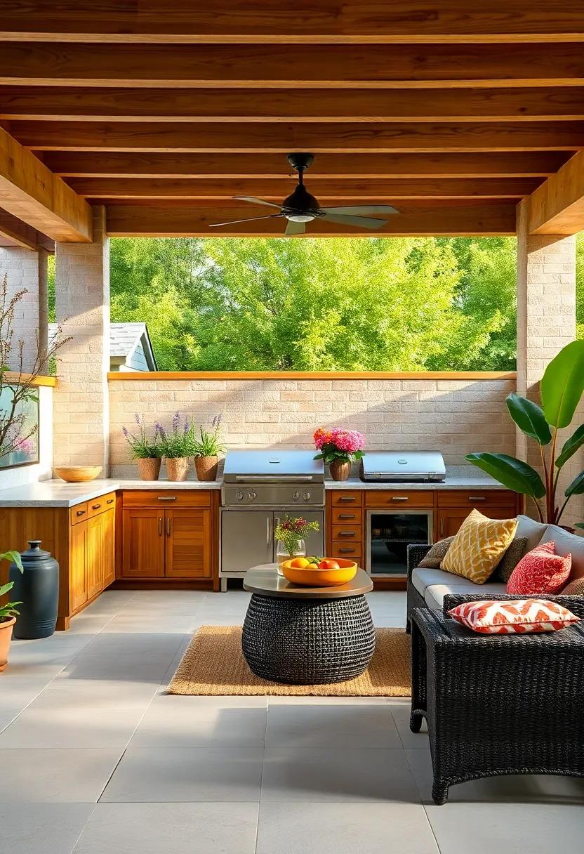 Eco-Friendly Bamboo Cabinets​ with Sealed​ Surfaces for Sustainable and Stylish⁢ Outdoor Cooking