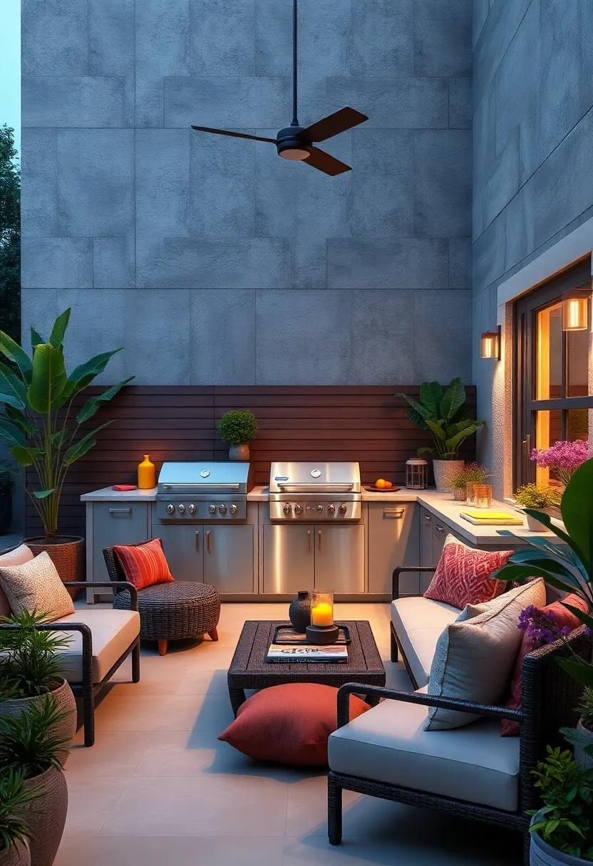 Modular Outdoor Kitchen Units with Weatherproof Storage and ergonomic countertop height