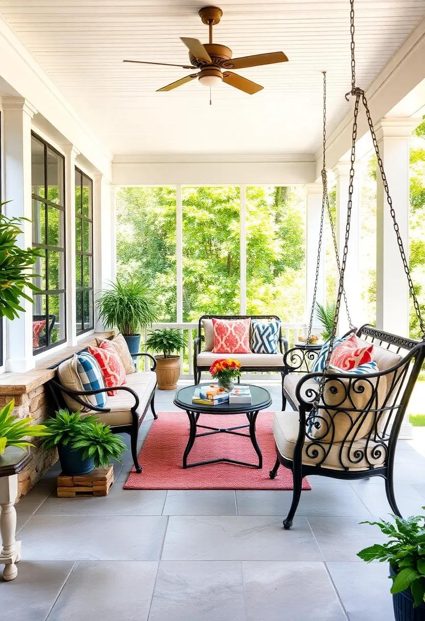 Vintage-Style⁢ metal Porch Swing with Water-resistant Upholstery - adds nostalgic appeal with fabrics built to withstand outdoor elements