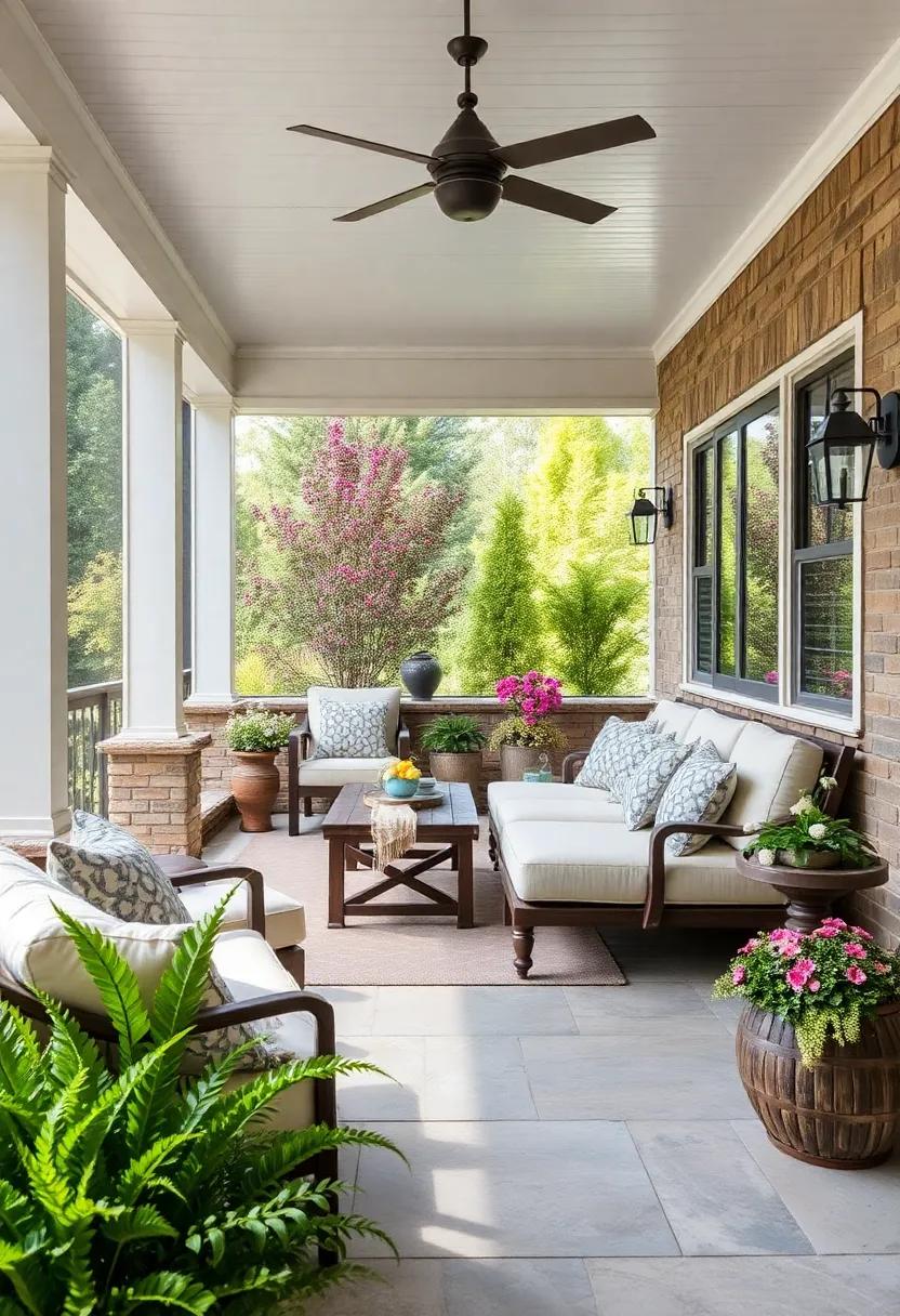 Classic Wicker Rocking Chairs - Featuring weather-resistant cushions,​ these chairs add timeless charm and gentle movement‍ to ‌your screened porch