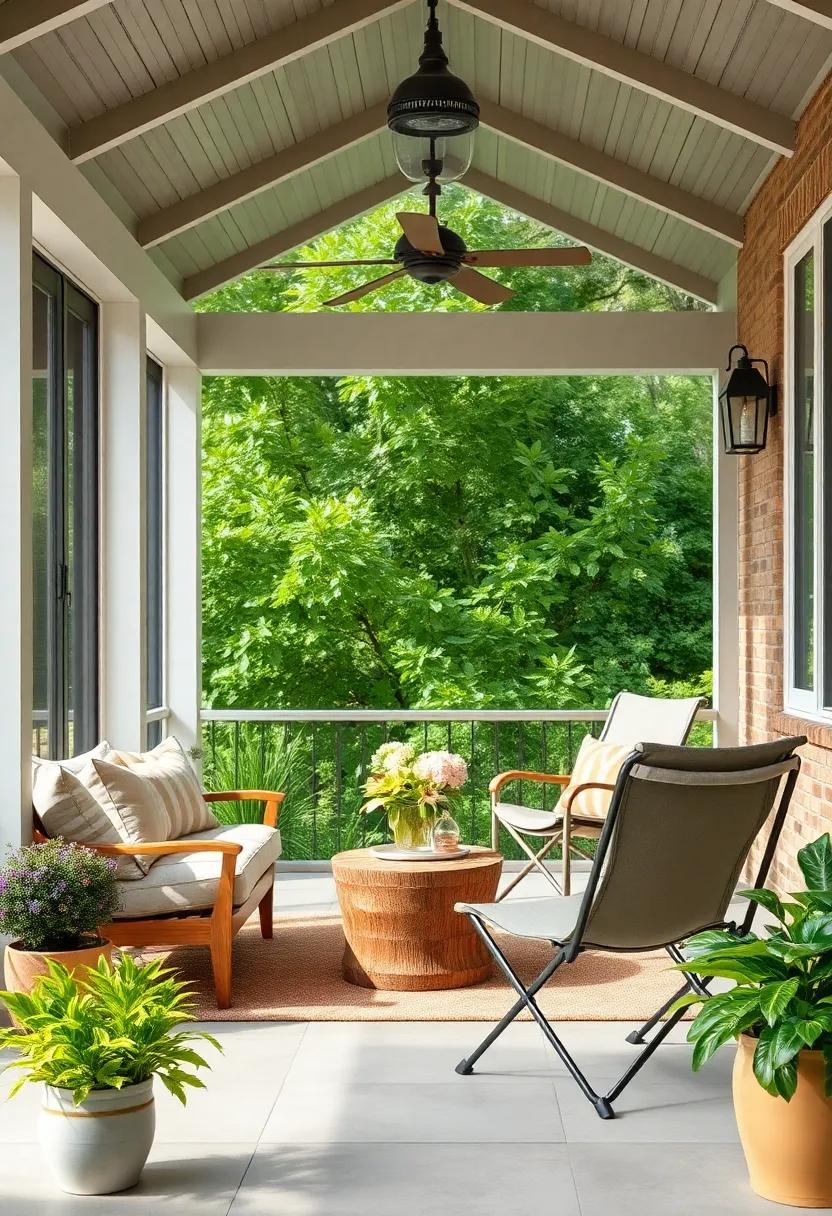 Foldable‌ Camping Chairs⁢ with Reinforced Polyester - Practical and portable, perfect for flexible seating ⁢in varying porch layouts