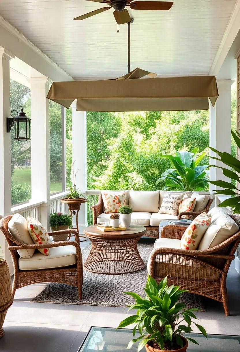 Rattan Daybed‍ with Adjustable Canopy -⁤ Offers a chic retreat with sun-resistant cushions for all-day comfort and shade