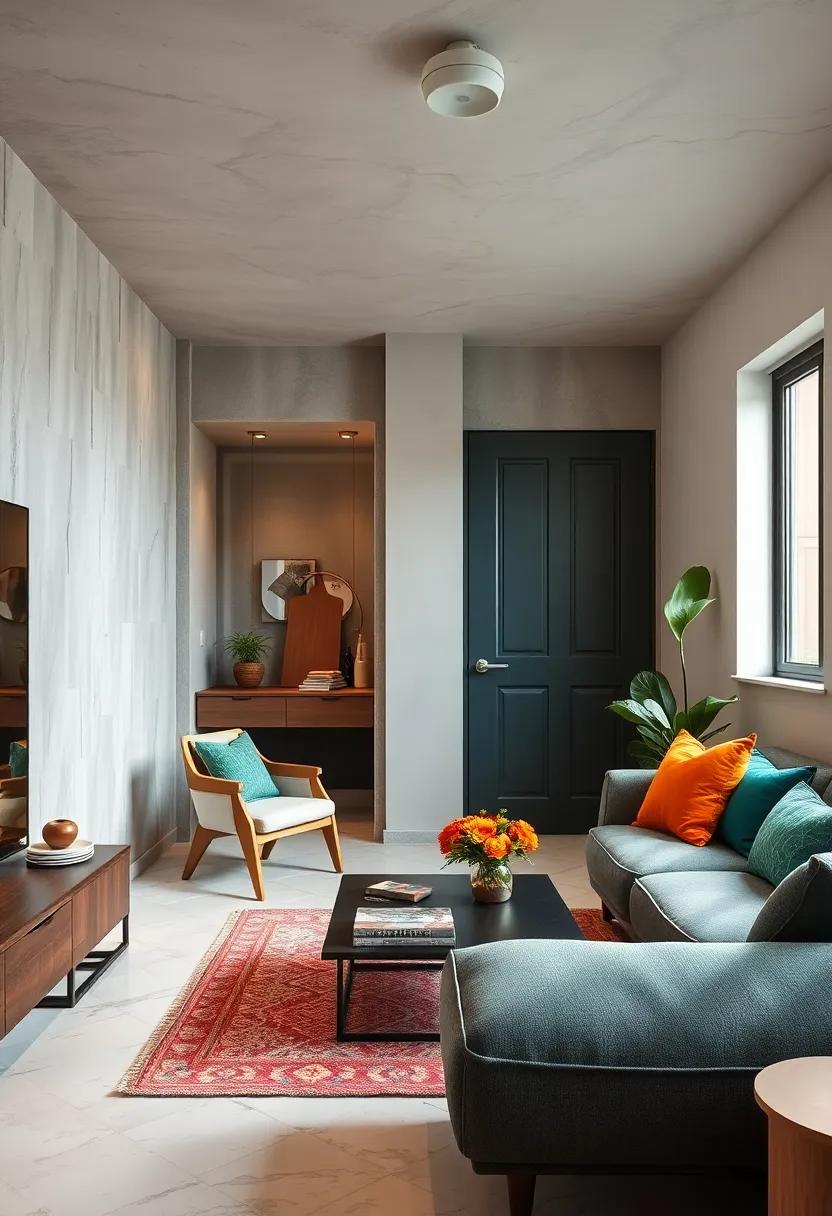 Use pocket doors to save space usually taken by swinging doors