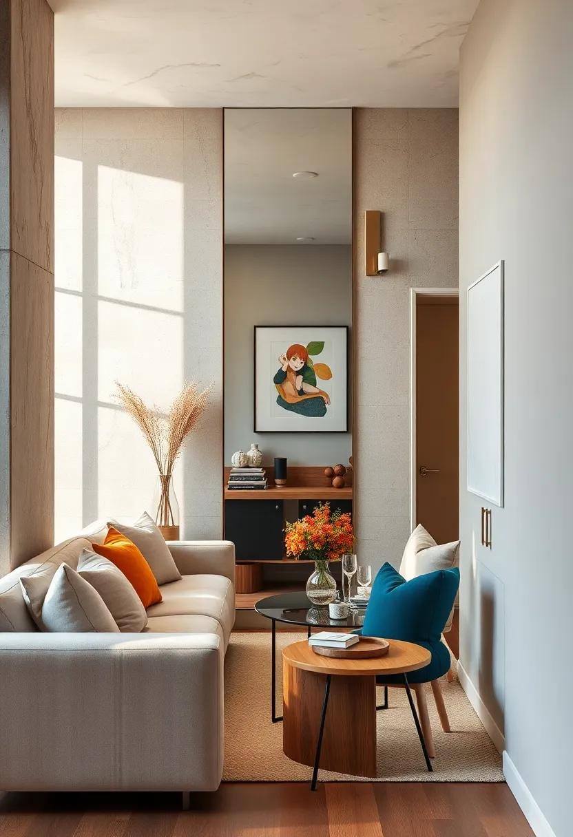 Use mirrors strategically to reflect light and visually expand your space