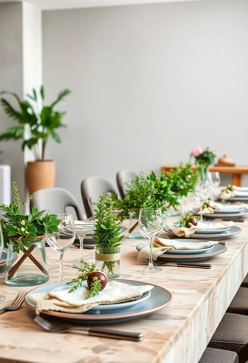 Thyme-Infused Elegance: Incorporate sprigs of fresh thyme into napkin rings and centerpieces for a‌ subtle earthy⁤ aroma and ⁤sophisticated greenery