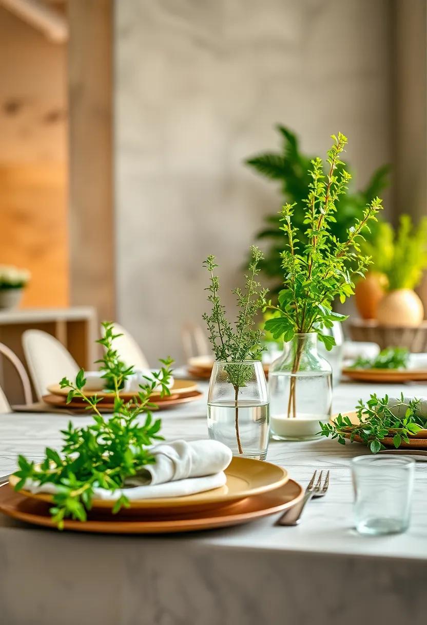 Oregano Opulence: Use leafy oregano branches as part‍ of napkin embellishments ⁣or centerpiece greens to convey ‌warmth ⁣and depth