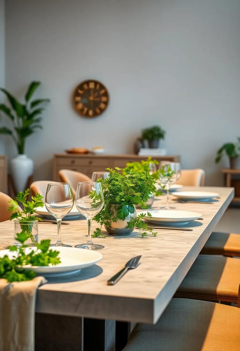 Parsley Playfulness: Use curly parsley as ​garnish on serving dishes and scatter small bunches along the⁣ table⁤ for ⁢lively greenery