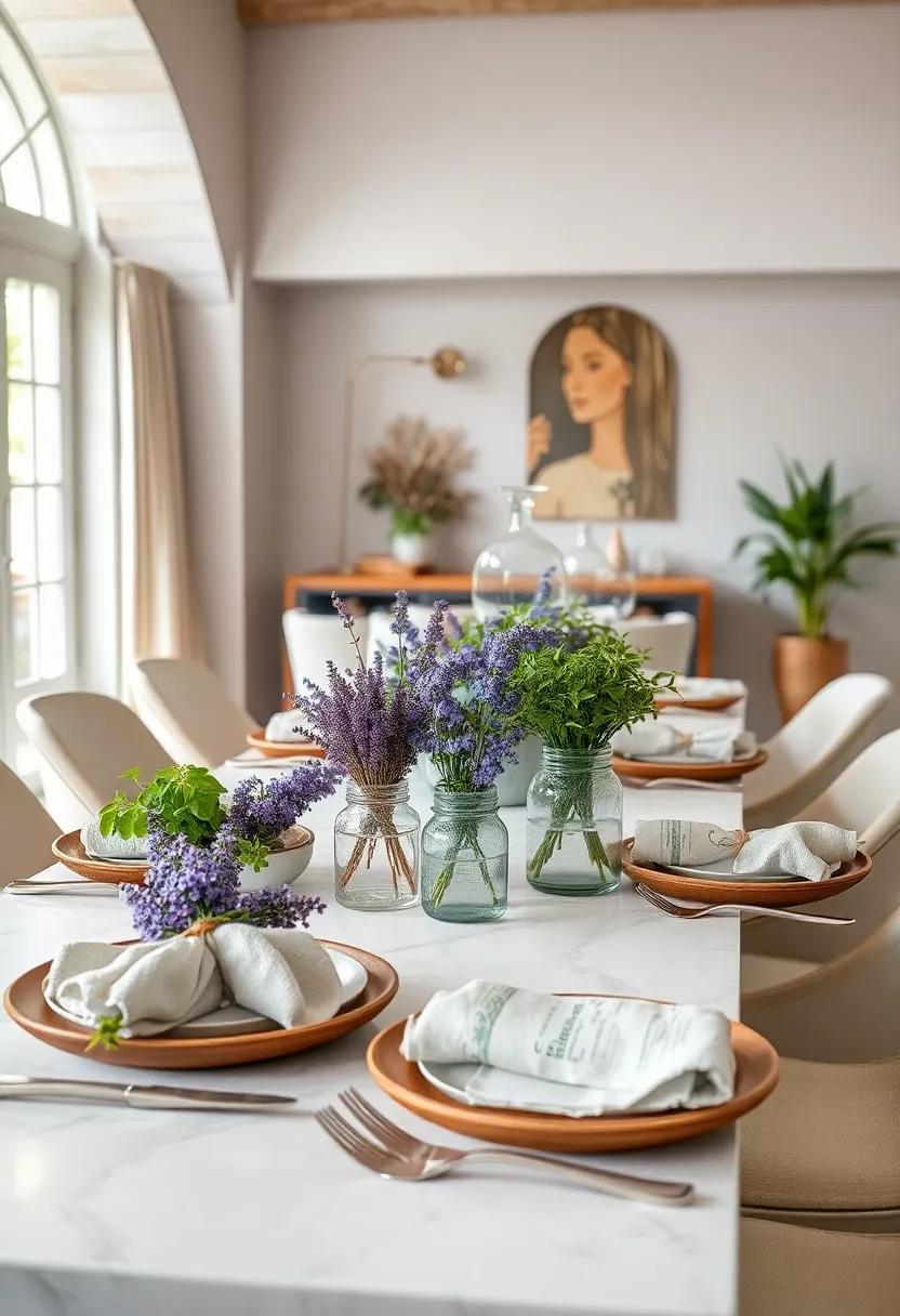 Lavender Serenity: Place small bundles of lavender ⁤at each setting for a calming atmosphere and a delicate ‍purple accent