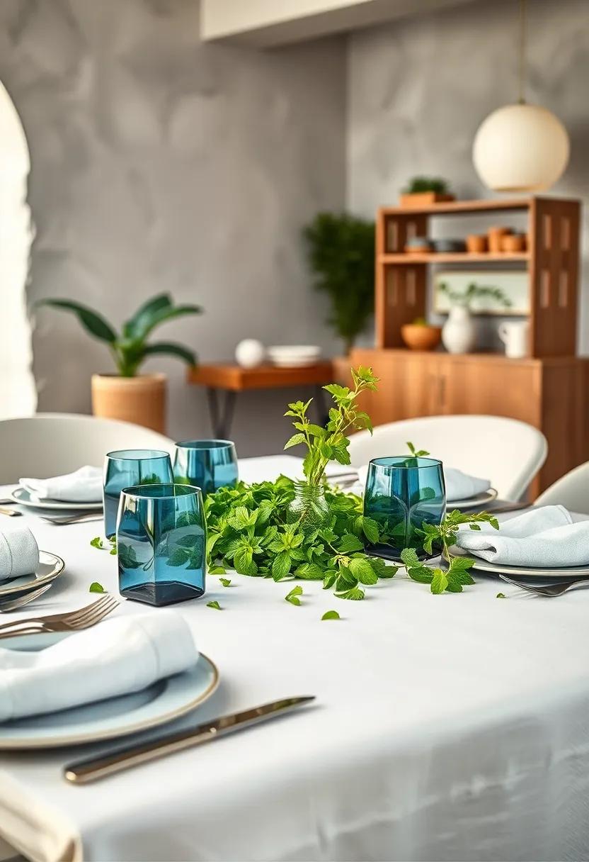 Mint Refresh: Scatter⁤ fresh mint leaves across the tablecloth for a refreshing look ‌and‍ a cool, crisp scent