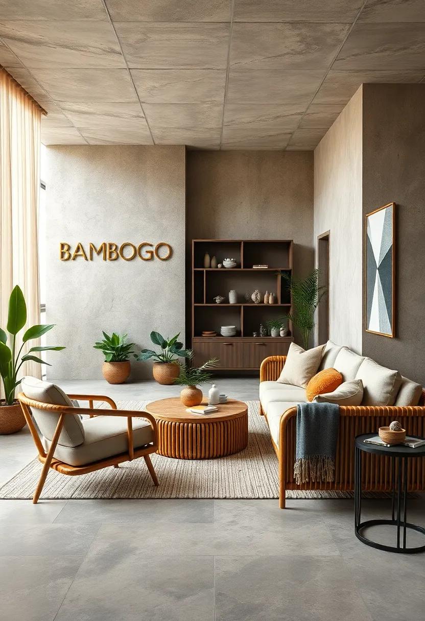 layering bamboo‌ furniture with textiles ⁢and metals creates a rich, multi-dimensional ⁢space
