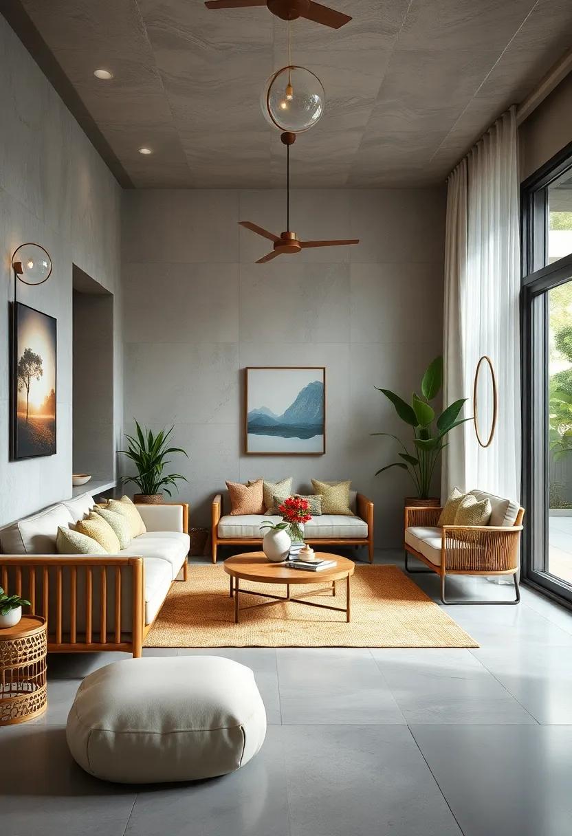 The unique grain patterns of bamboo add subtle visual interest without overwhelming​ a room