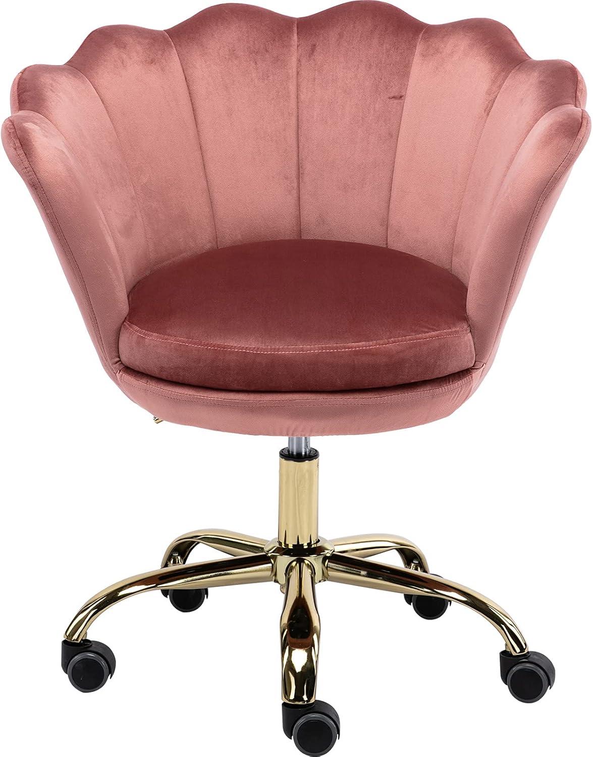 Our Take on the Guyou Blush Pink Velvet Desk Chair’s Charm & Comfort