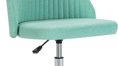 Why We Love the Sweetcrispy Armless Office Chair for Small Spaces