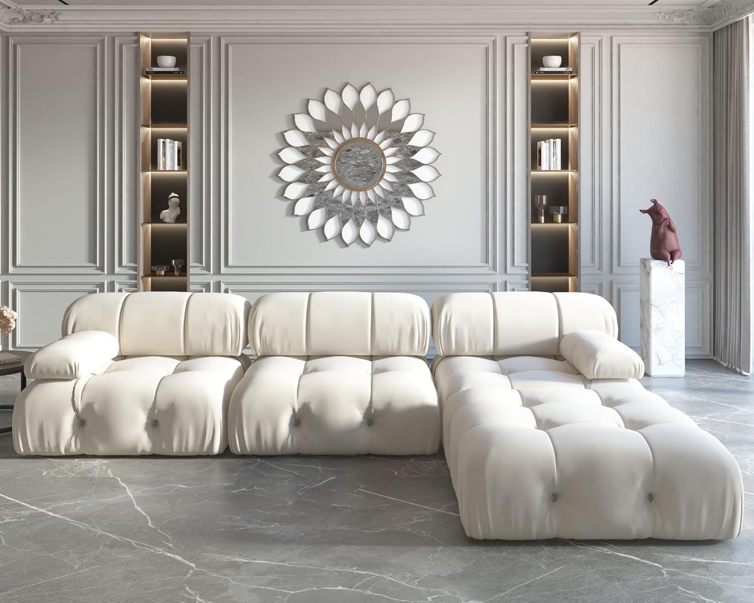 How We Loved the JACH Modular Teddy Velvet Sectional Sofa