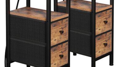 How We Made Small Spaces Work with This Narrow Nightstand Set