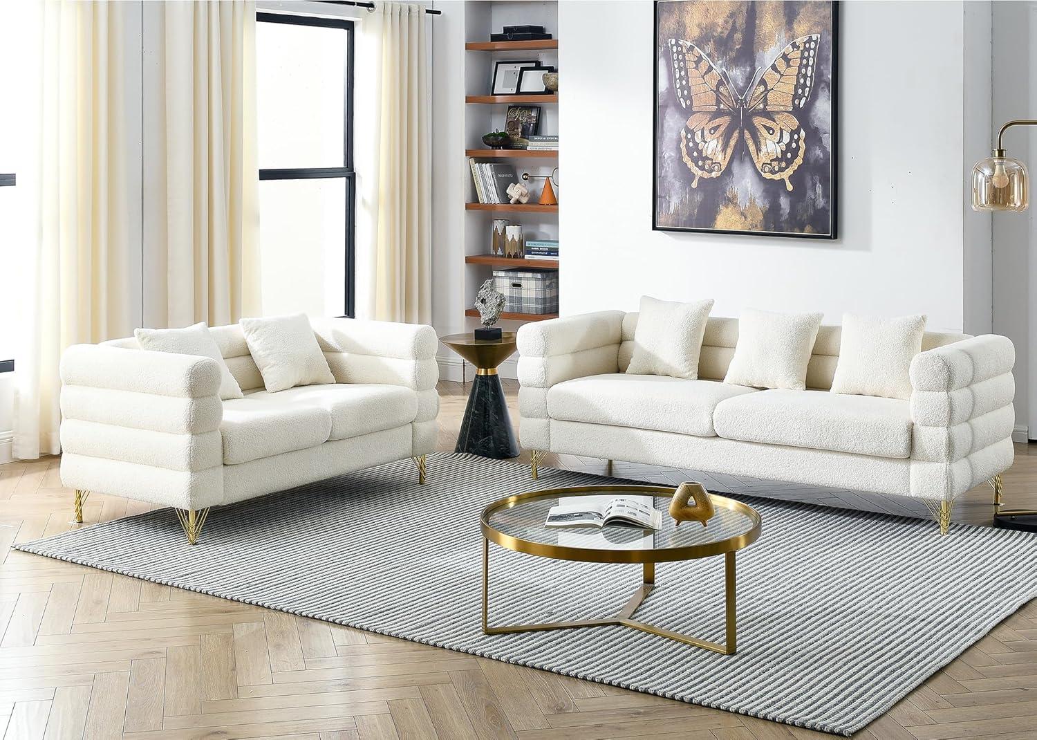 Our Honest Take on the Cozy Cloud Sofa Set with Gold Legs